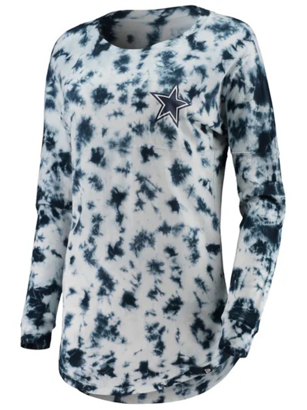 Women's New Era Navy Dallas Cowboys Tie-Dye Long Sleeve T-Shirt